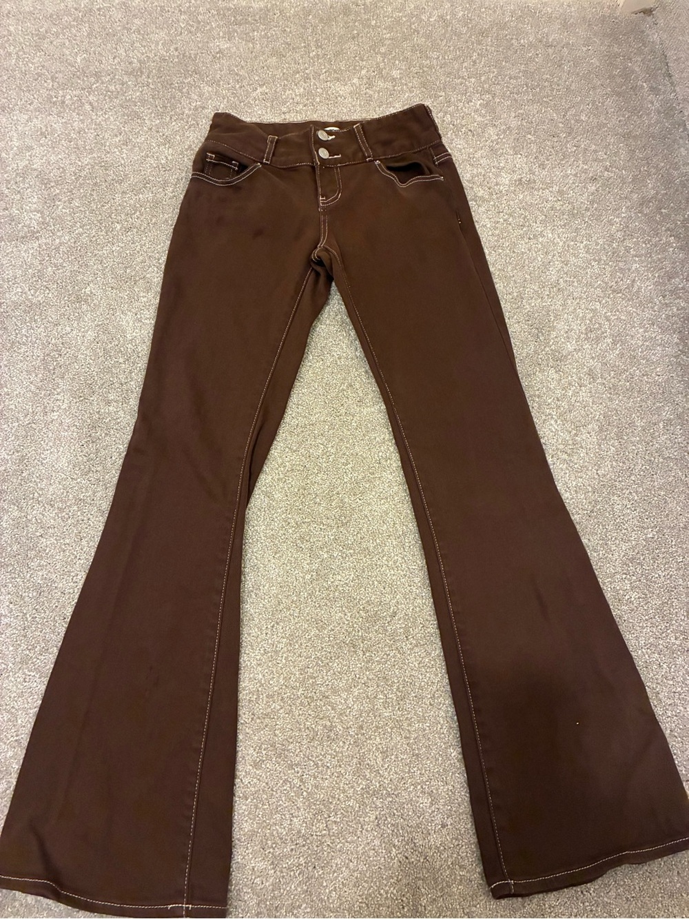 PacSun Brown Flared Wide-Leg Jeans